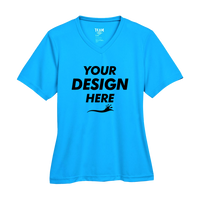 Team 365 Women's Zone Performance T-Shirt, Electric Blue, Front view, Mockup