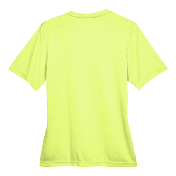 Team 365 Women's Zone Performance T-Shirt, Safety Yellow, Back view
