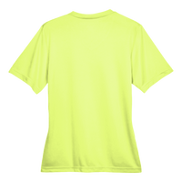 Team 365 Women's Zone Performance T-Shirt, Safety Yellow, Back view