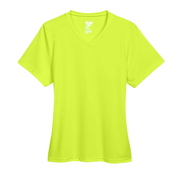 Team 365 Women's Zone Performance T-Shirt, Safety Yellow, Front view