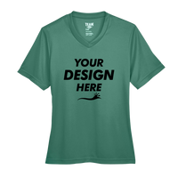 Team 365 Women's Zone Performance T-Shirt, Sport Dark Green, Front view, Mockup