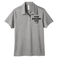 Team 365 Women's Zone Sonic Heather Performance Polo, Athletic Heather, Front view, Mockup