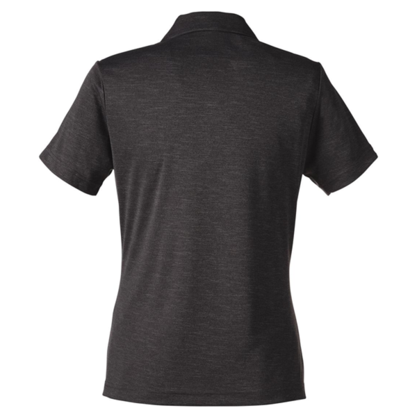 Team 365 Women's Zone Sonic Heather Performance Polo, Black Heather, Back view