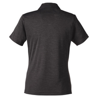 Team 365 Women's Zone Sonic Heather Performance Polo, Black Heather, Back view