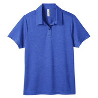 Team 365 Women's Zone Sonic Heather Performance Polo, Sport Royal Heather, Front view