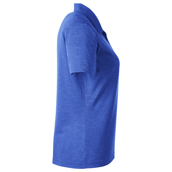 Team 365 Women's Zone Sonic Heather Performance Polo, Sport Royal Heather, Right Sleeve view