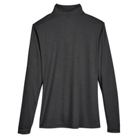Team 365 Women's Zone Sonic Heather Performance Quarter-Zip Pullover, Black Heather, Back view