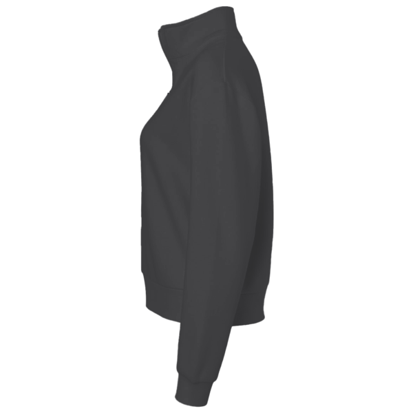 Team 365 Women's Zone Sonic Heather Performance Quarter-Zip Pullover, Black Heather, Left Sleeve view