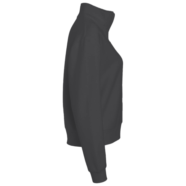 Team 365 Women's Zone Sonic Heather Performance Quarter-Zip Pullover, Black Heather, Right Sleeve view