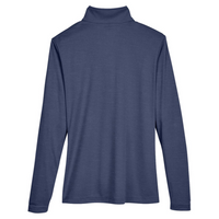 Team 365 Women's Zone Sonic Heather Performance Quarter-Zip Pullover, Sport Dark Navy Heather, Back view