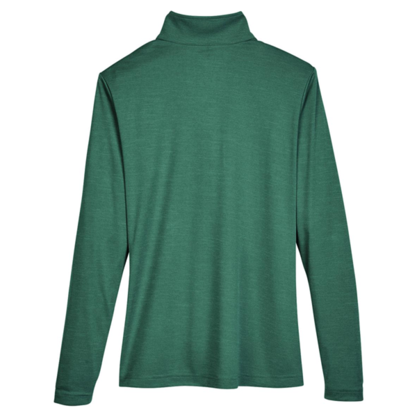 Team 365 Women's Zone Sonic Heather Performance Quarter-Zip Pullover, Sport Forest Heather, Back view