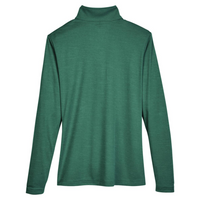 Team 365 Women's Zone Sonic Heather Performance Quarter-Zip Pullover, Sport Forest Heather, Back view
