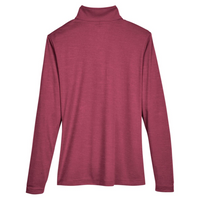Team 365 Women's Zone Sonic Heather Performance Quarter-Zip Pullover, Sport Maroon Heather, Back view