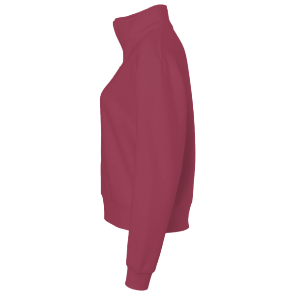 Team 365 Women's Zone Sonic Heather Performance Quarter-Zip Pullover, Sport Maroon Heather, Left Sleeve view
