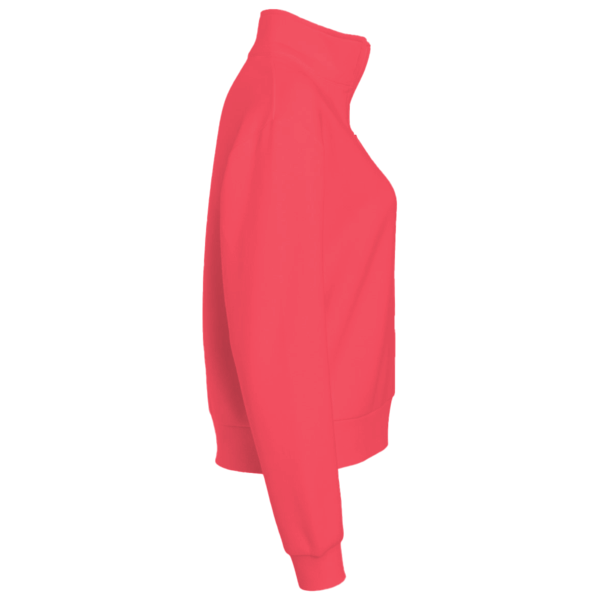 Team 365 Women's Zone Sonic Heather Performance Quarter-Zip Pullover, Sport Red Heather, Right Sleeve view