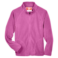 Team 365 Youth Campus Microfleece Jacket, Sport Charity Pink, Front view