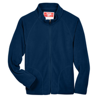 Team 365 Youth Campus Microfleece Jacket, Sport Dark Navy, Front view