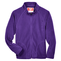 Team 365 Youth Campus Microfleece Jacket, Sport Purple, Front view