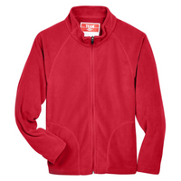 Team 365 Youth Campus Microfleece Jacket, Sport Red, Front view