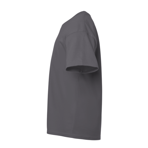 Team 365 Youth Sonic Heather Performance T-Shirt, Dark Grey Heather, Left Sleeve view