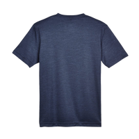 Team 365 Youth Sonic Heather Performance T-Shirt, Sport Dark Navy Heather, Back view