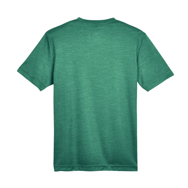 Team 365 Youth Sonic Heather Performance T-Shirt, Sport Forest Heather, Back view