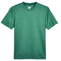 Team 365 Youth Sonic Heather Performance T-Shirt, Sport Forest Heather, Front view
