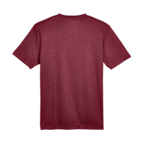 Team 365 Youth Sonic Heather Performance T-Shirt, Sport Maroon Heather, Back view
