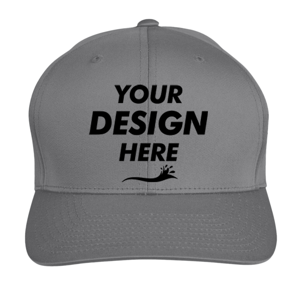 Team 365 Youth Zone Performance Cap by Yupoong®, Sport Graphite, Front view, Mockup