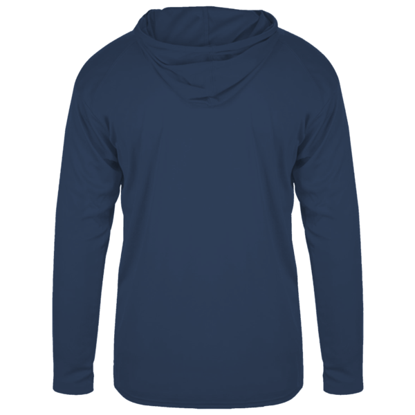Team 365 Youth Zone Performance Hooded T-Shirt, Sport Dark Navy, Back view