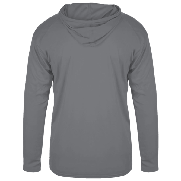Team 365 Youth Zone Performance Hooded T-Shirt, Sport Graphite, Back view