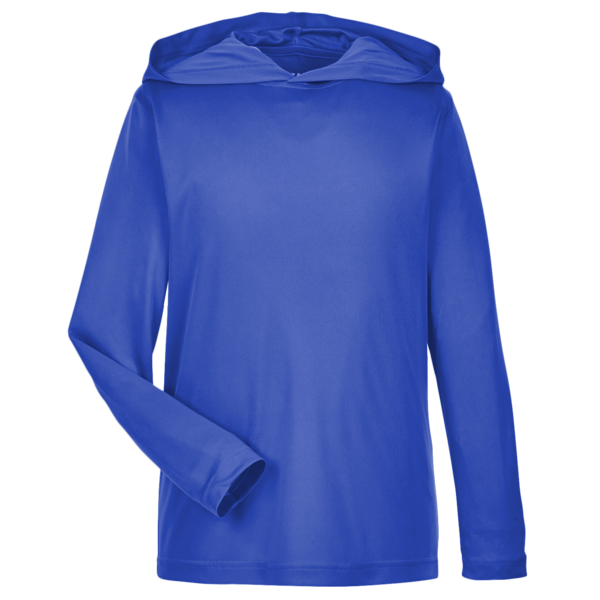 Team 365 Youth Zone Performance Hooded T-Shirt, Sport Royal, Front view
