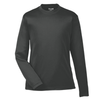 Team 365 Youth Zone Performance Long Sleeve T-Shirt, Black, Front view