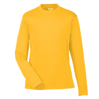 Team 365 Youth Zone Performance Long Sleeve T-Shirt, Sport Athletic Gold, Front view