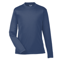 Team 365 Youth Zone Performance Long Sleeve T-Shirt, Sport Dark Navy, Front view