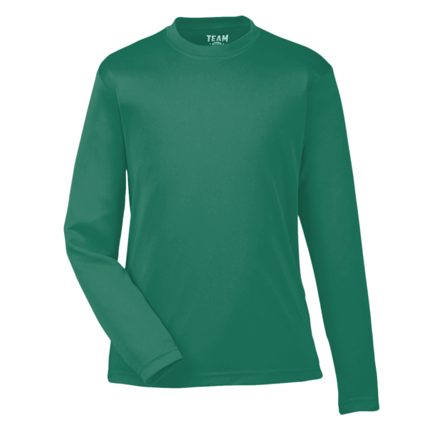 Team 365 Youth Zone Performance Long Sleeve T-Shirt, Sport Forest, Front view