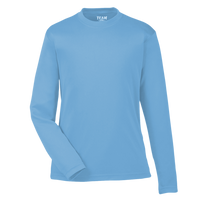 Team 365 Youth Zone Performance Long Sleeve T-Shirt, Sport Light Blue, Front view