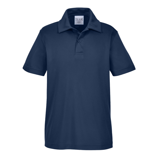 Team 365 Youth Zone Performance Polo, Sport Dark Navy, Front view