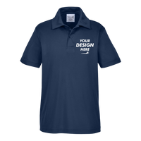 Team 365 Youth Zone Performance Polo, Sport Dark Navy, Front view, Mockup