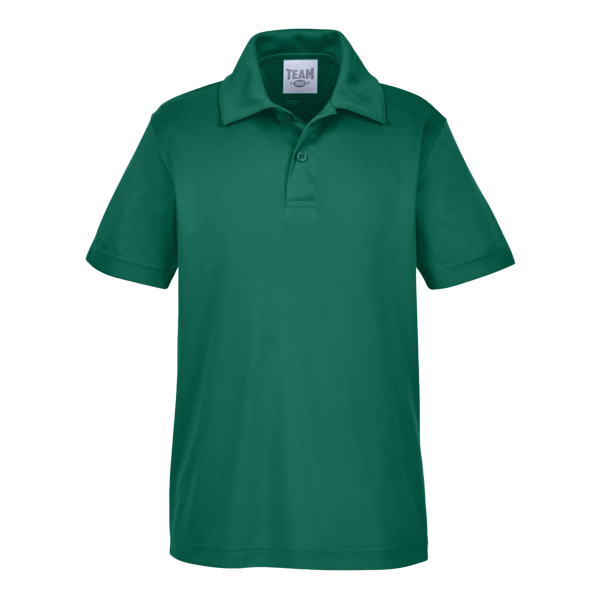 Team 365 Youth Zone Performance Polo, Sport Forest, Front view
