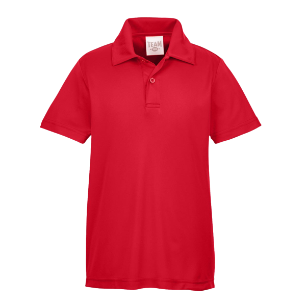 Team 365 Youth Zone Performance Polo, Sport Red, Front view