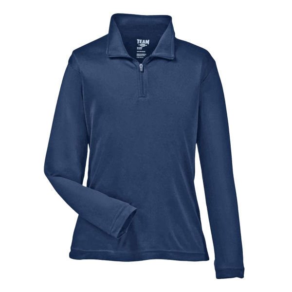Team 365 Youth Zone Performance Quarter-Zip Pullover, Sport Dark Navy, Front view