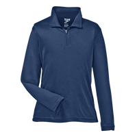 Team 365 Youth Zone Performance Quarter-Zip Pullover, Sport Dark Navy, Front view