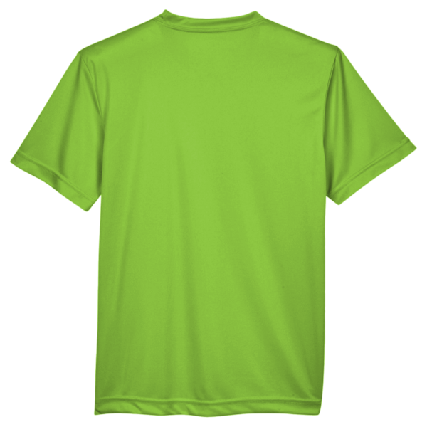 Team 365 Youth Zone Performance T-Shirt, Acid Green, Back view