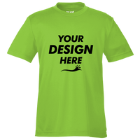 Team 365 Youth Zone Performance T-Shirt, Acid Green, Front view, Mockup