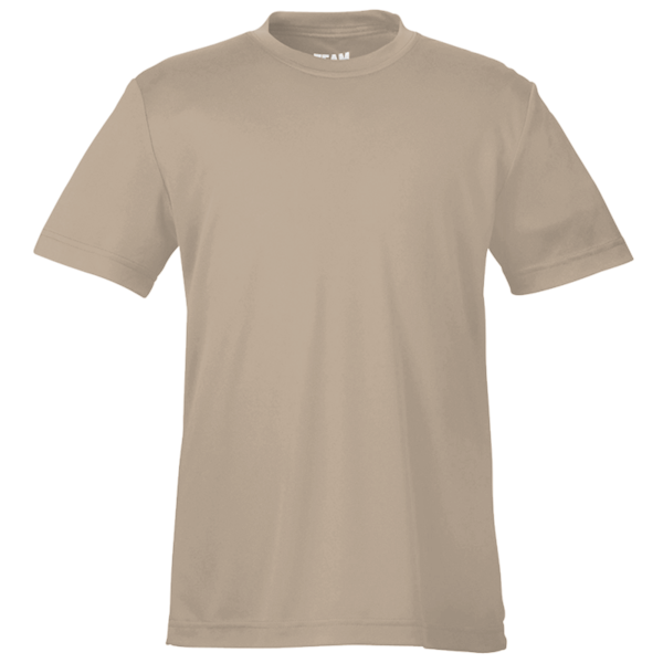Team 365 Youth Zone Performance T-Shirt, Desert Khaki, Front view