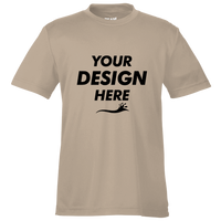 Team 365 Youth Zone Performance T-Shirt, Desert Khaki, Front view, Mockup