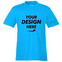 Team 365 Youth Zone Performance T-Shirt, Electric Blue, Front view, Mockup