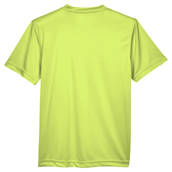 Team 365 Youth Zone Performance T-Shirt, Safety Yellow, Back view