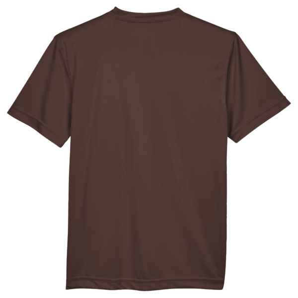 Team 365 Youth Zone Performance T-Shirt, Sport Dark Brown, Back view